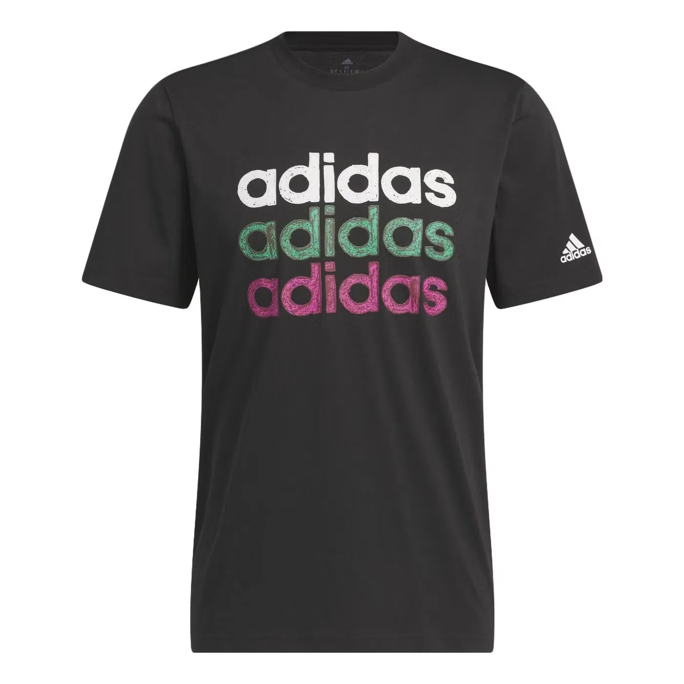 Футболка с принтом Multilinear Adidas, черный
