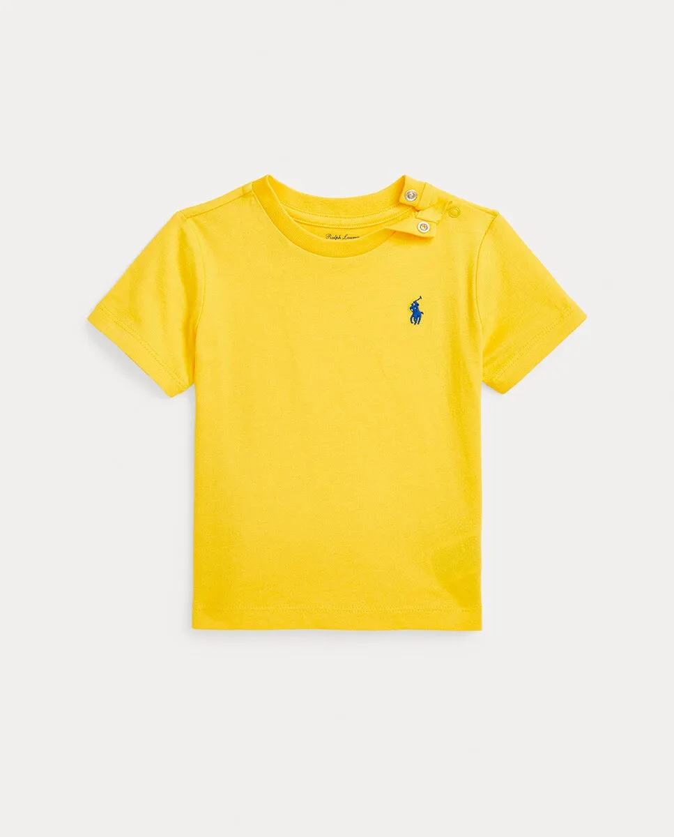 

Футболка для мальчика из хлопка с вышитой лошадью Polo Ralph Lauren, желтый