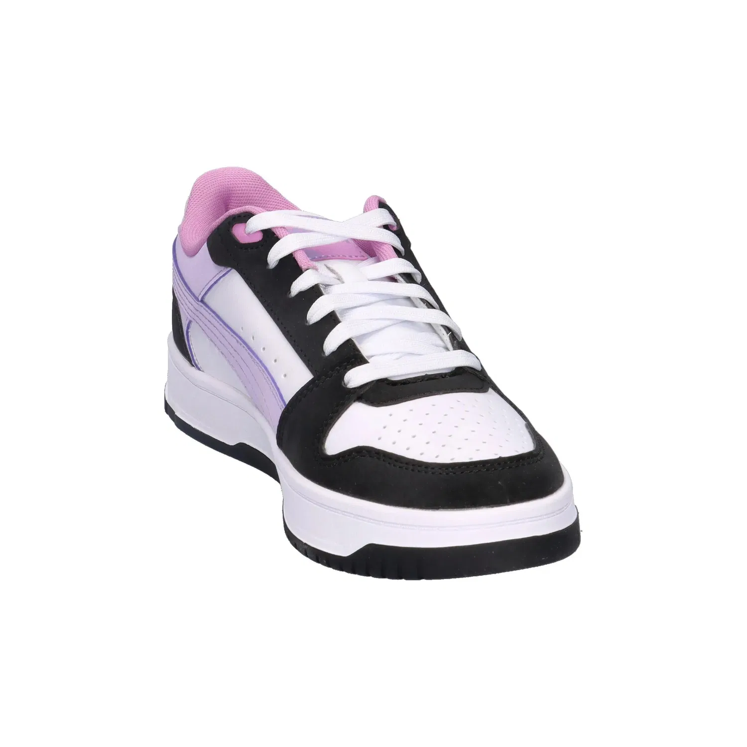 Детские кроссовки с пастельным градиентом Rebound Slam Lo Faded Glow Jr Puma, Schwarz Konigliches Lila Weiss — фото 2