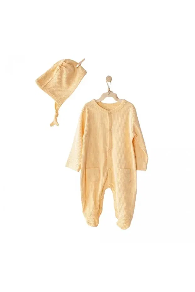 Детский комбинезон для новорожденных хлопковый Andywawa, Yellow