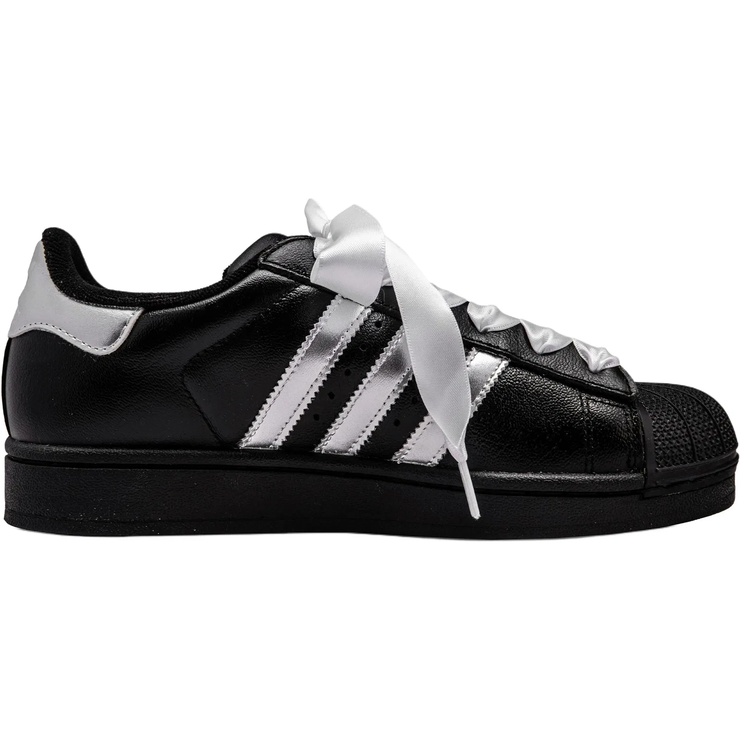 Детские скейтбординг-кроссовки с принтом Superstar 2 Adidas Originals, Black Silver — фото 3