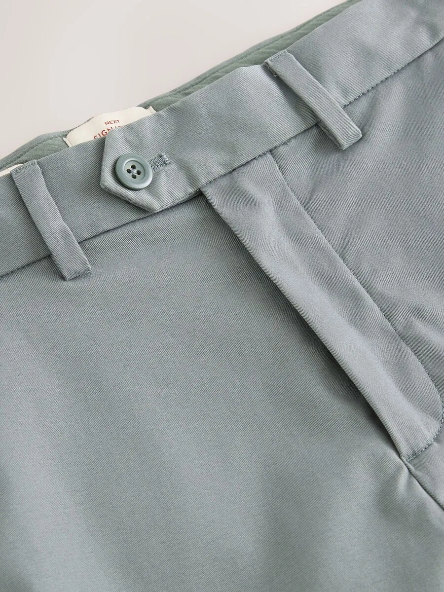 Брюки-чиносы Next Slim fit 'Ultimate' в дымчато-синем цвете — фото 3