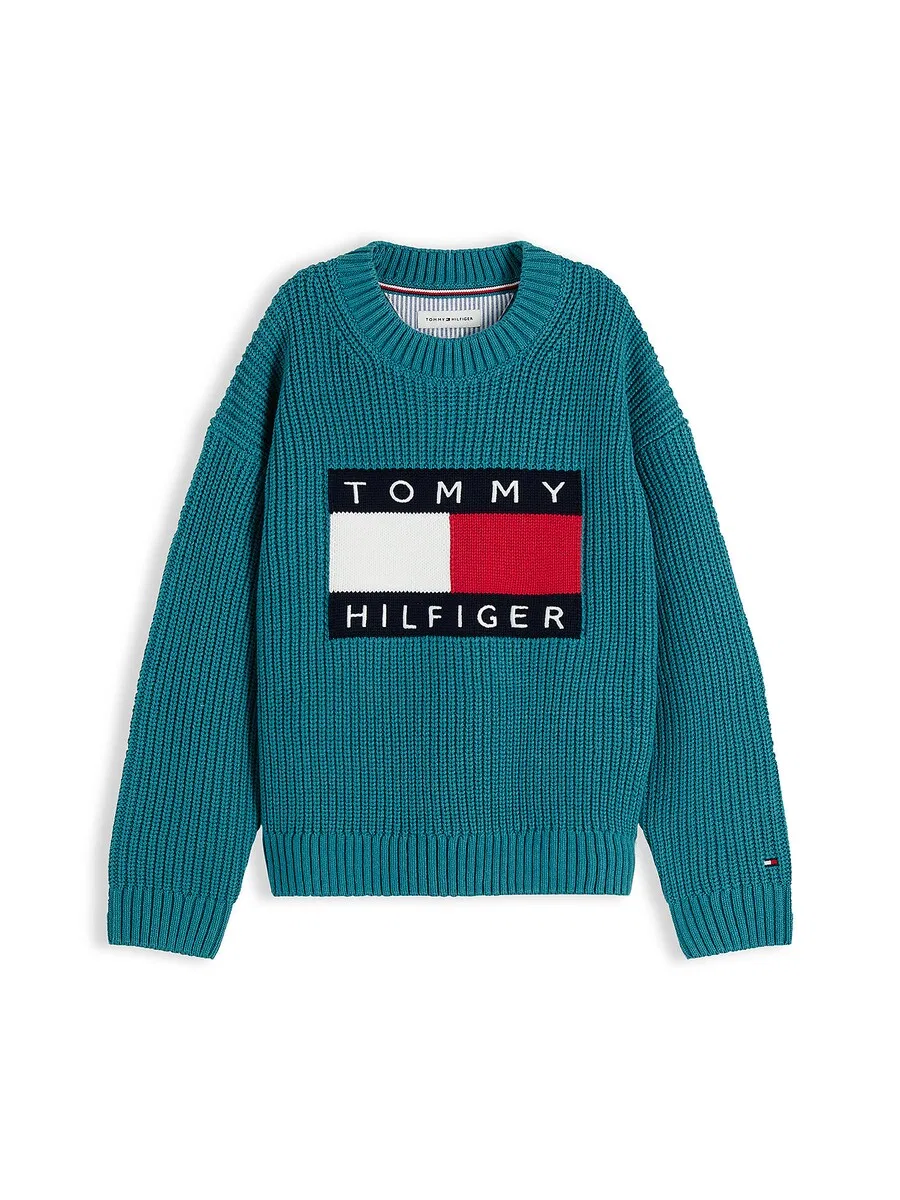Свитер TOMMY HILFIGER 'Heritage' цвета Petrol