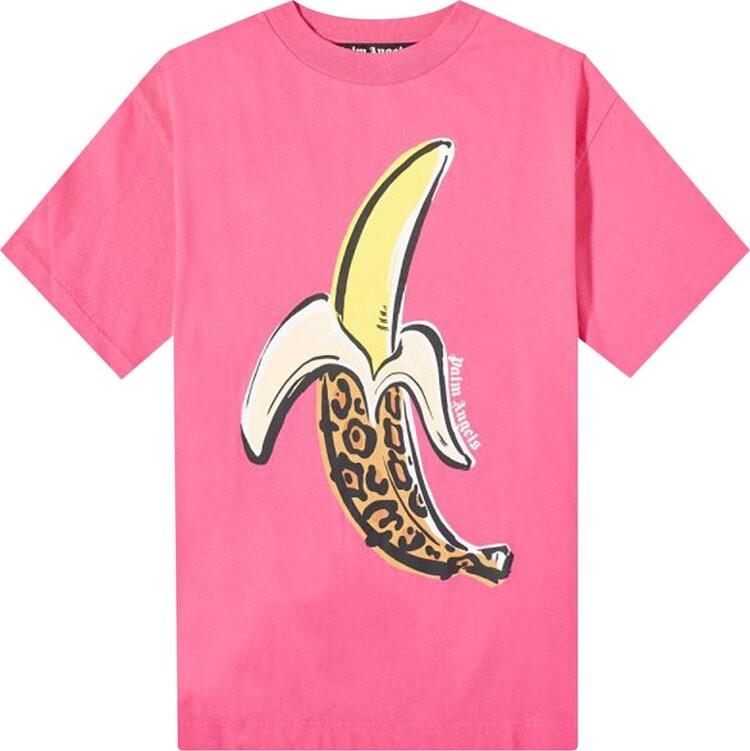 

Футболка Palm Angels Banana Classic Tee 'Fuchsia/Yellow', розовый