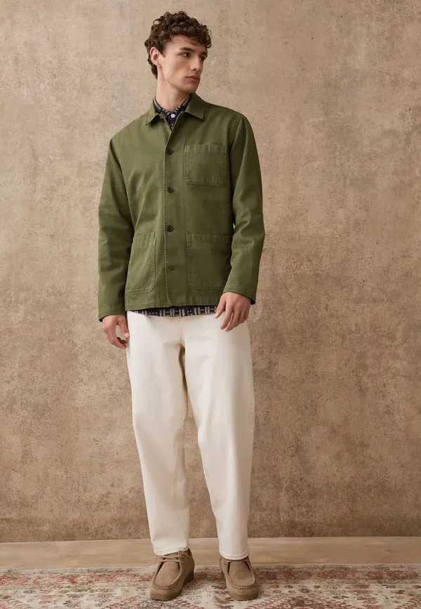 Рубашка джинсовая Regular fit Next, green, зеленый — фото 4