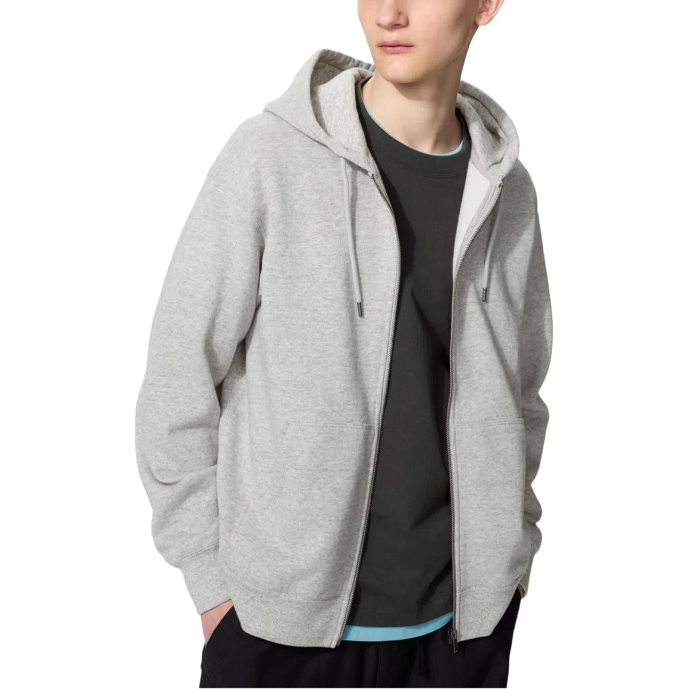 Детский худи с капюшоном UNIQLO, Smoke Gray