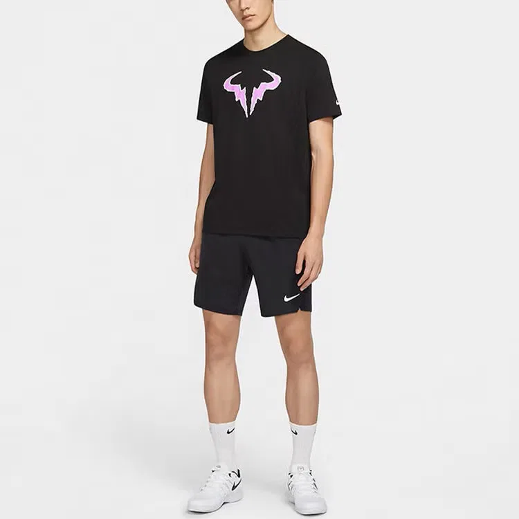 Футболка спортивная с коротким рукавом Rafa Nike, черный — фото 2