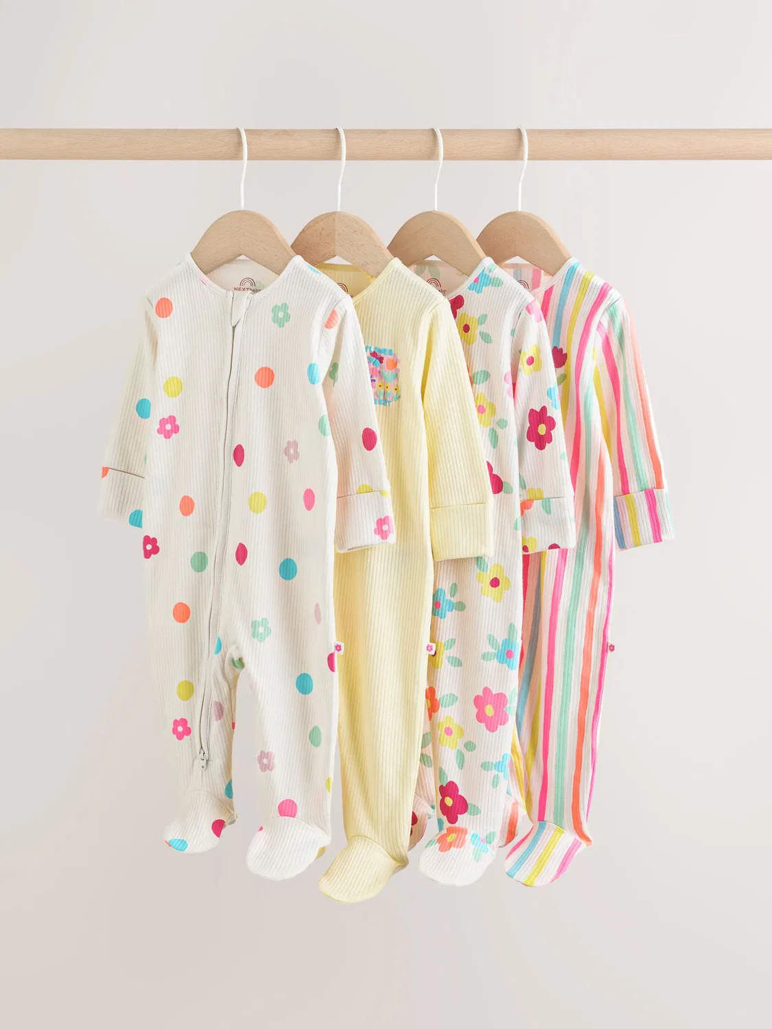 Комплект детских боди с длинным рукавом, 4 шт, Yellow Next