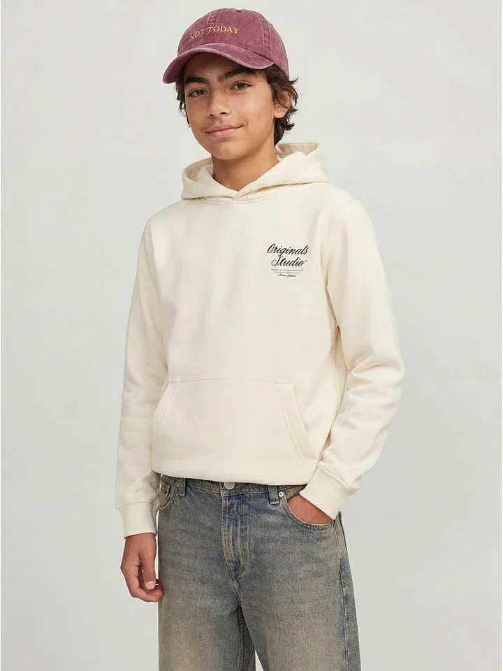 Худи с капюшоном Jack & Jones Junior, кремовый