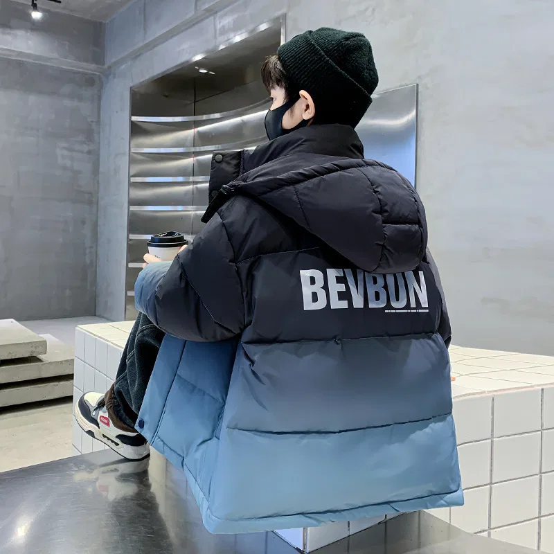 Детское пуховик для мальчиков с капюшоном Lanza, Black Green — фото 4