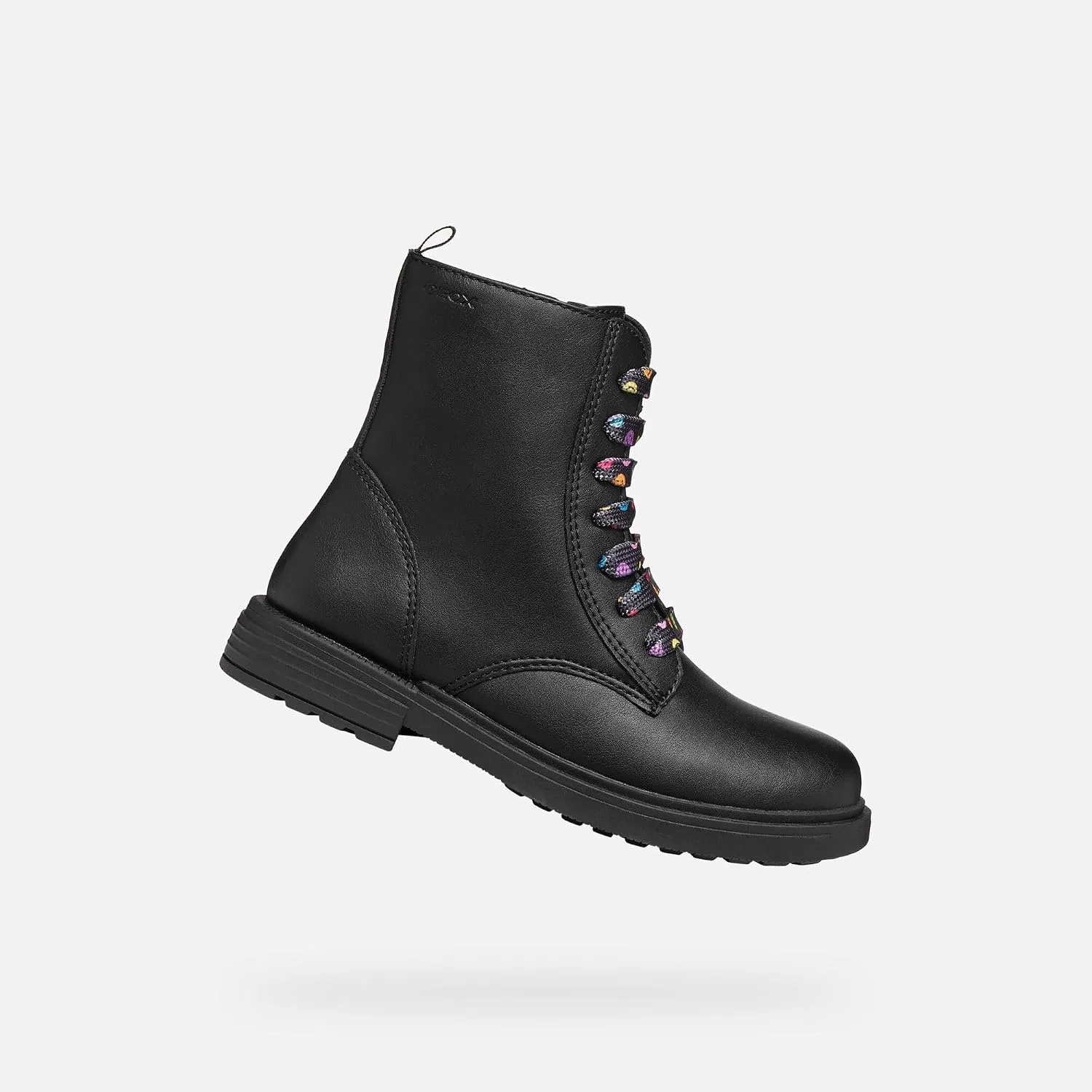 Детские ботинки для девочек J Eclair Girl D Geox, Black Multicolor — фото 4