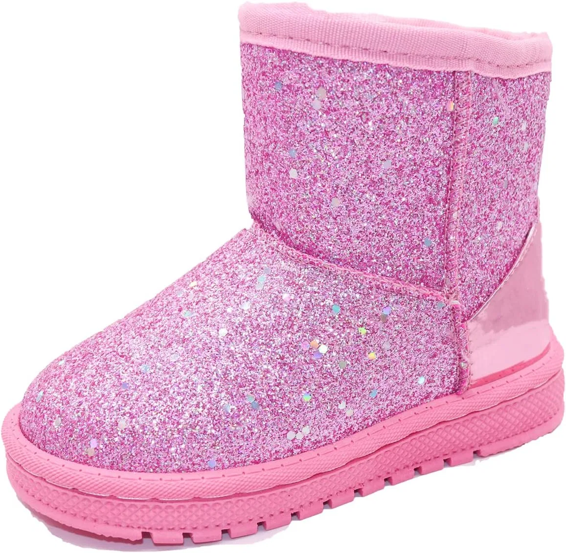 Детские зимние сапоги для девочек с блестками Elcssuy, Pink