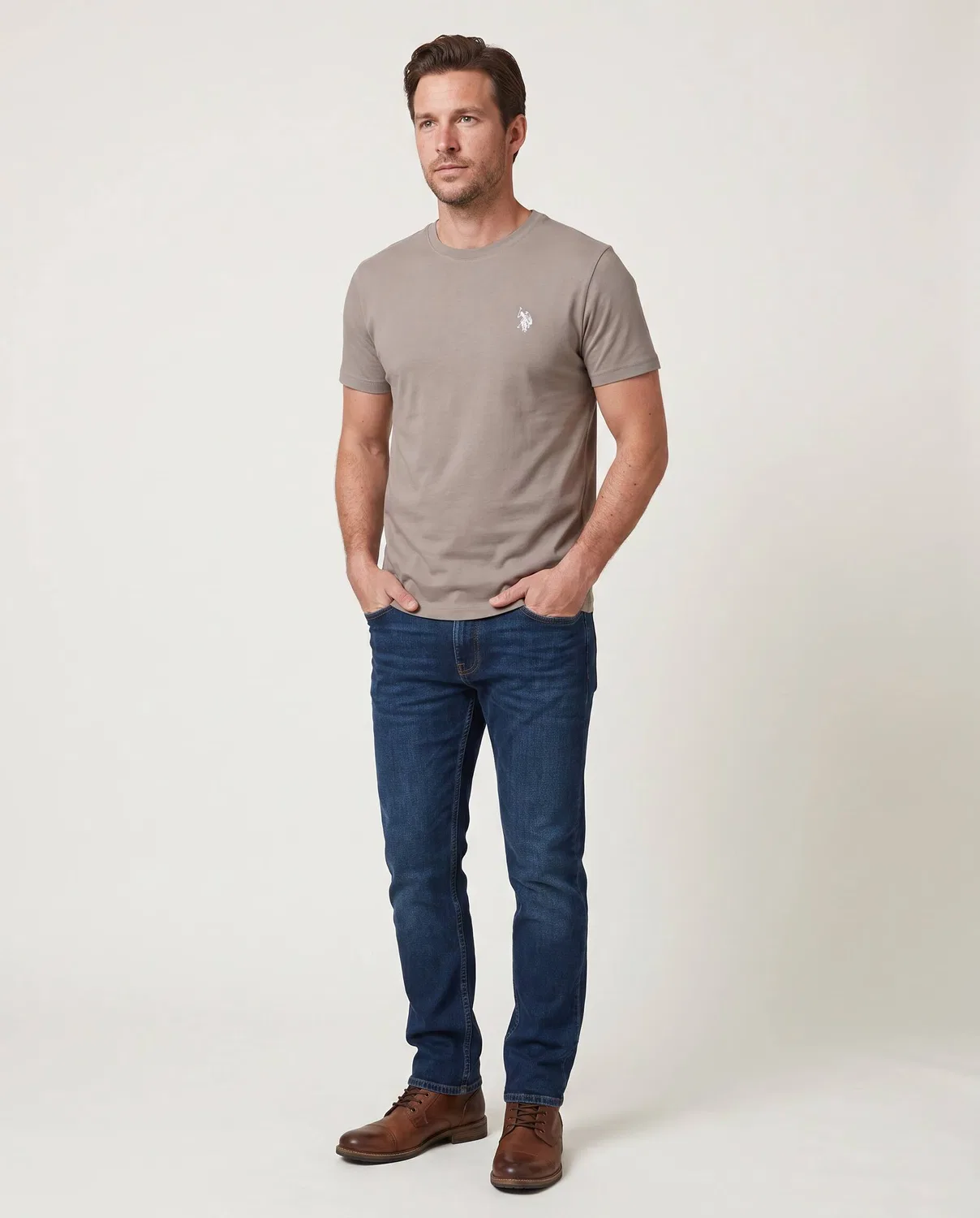 Футболка с круглым вырезом U.S. Polo Assn., Grigio — фото 2