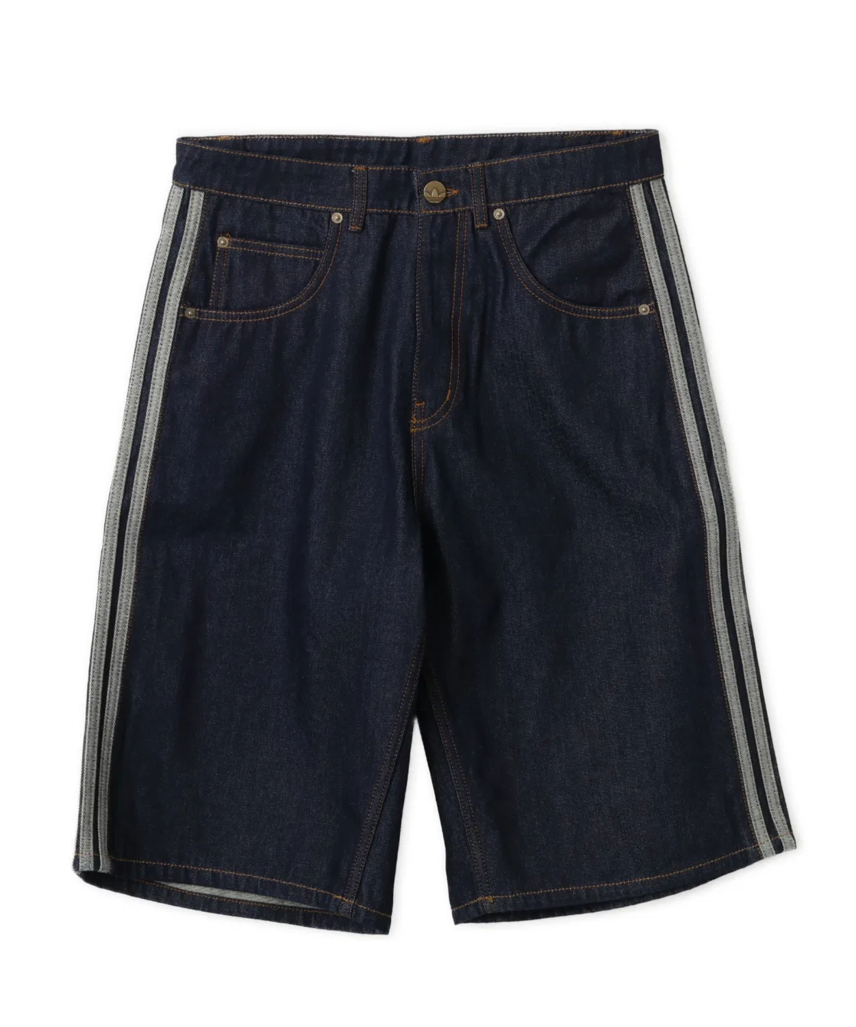 Мужские джинсовые шорты с принтом Firebird Adicolor Raw Denim Adidas, Dark Indigo Blue