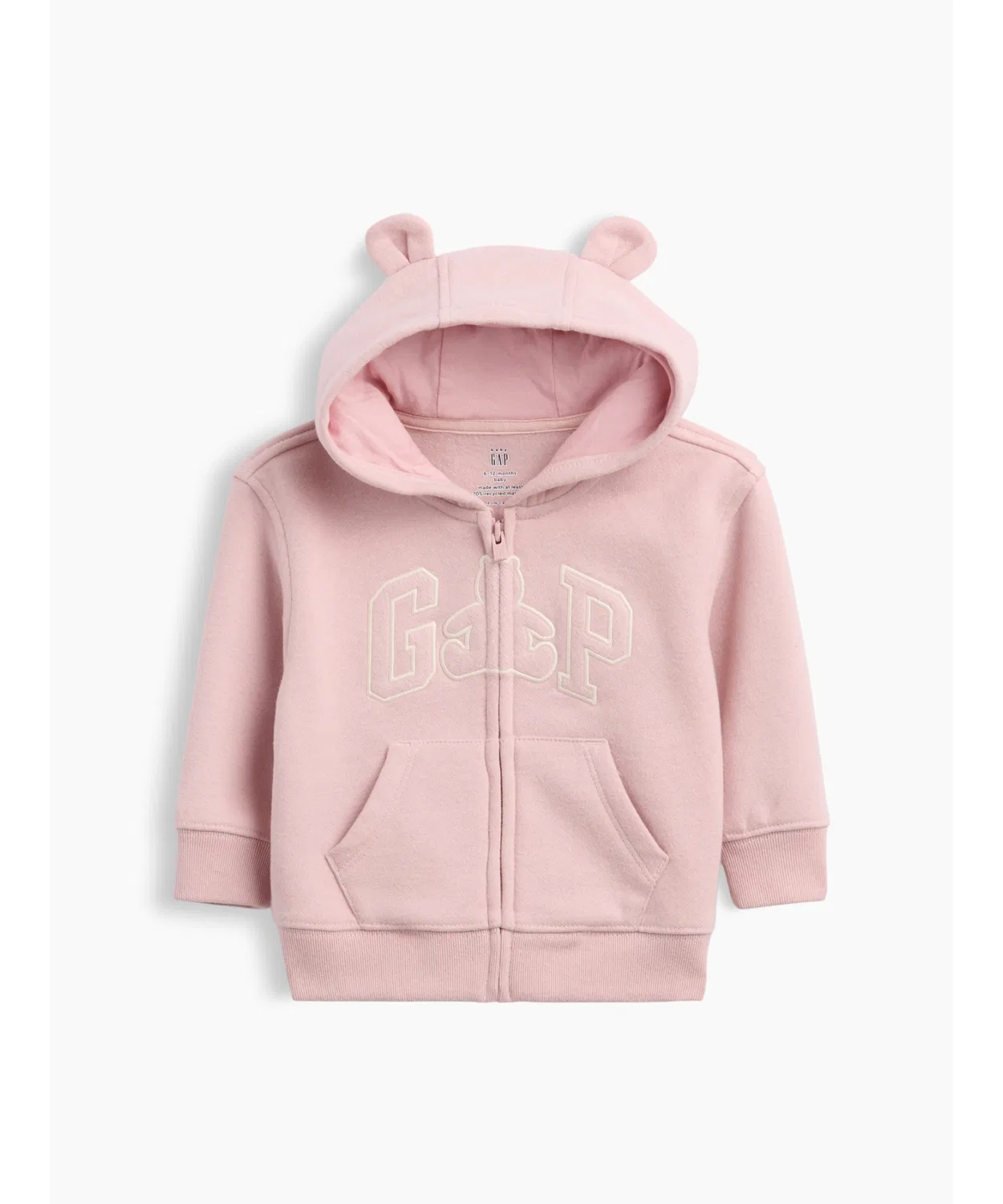 Детский свитшот-худи с капюшоном и ушками, с принтом GAP GAP, Pink