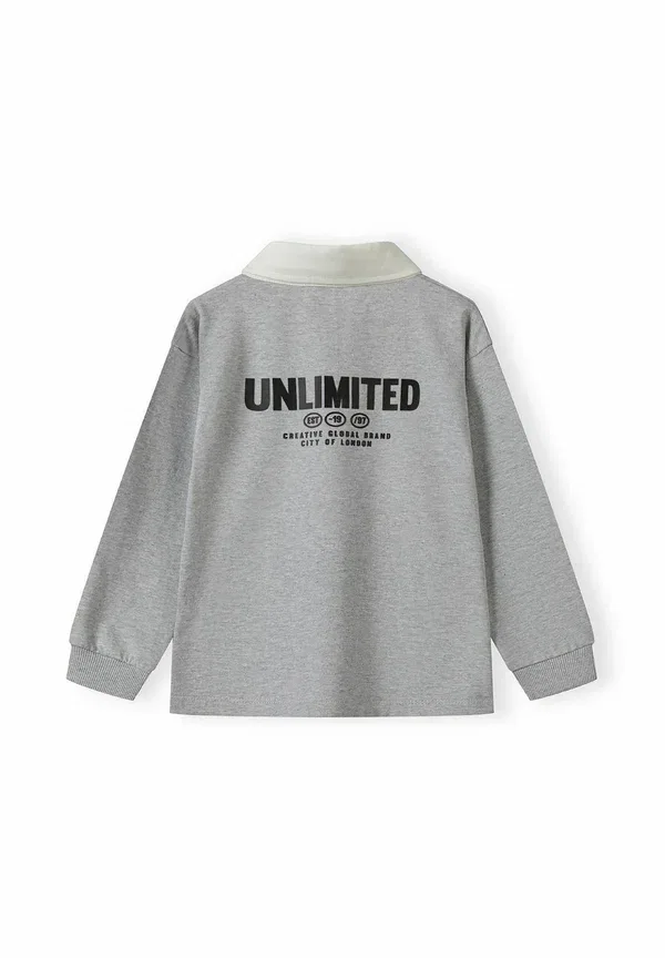 Футболка с принтом Printed rugby Minoti, Mottled Grey/White, белый — фото 3