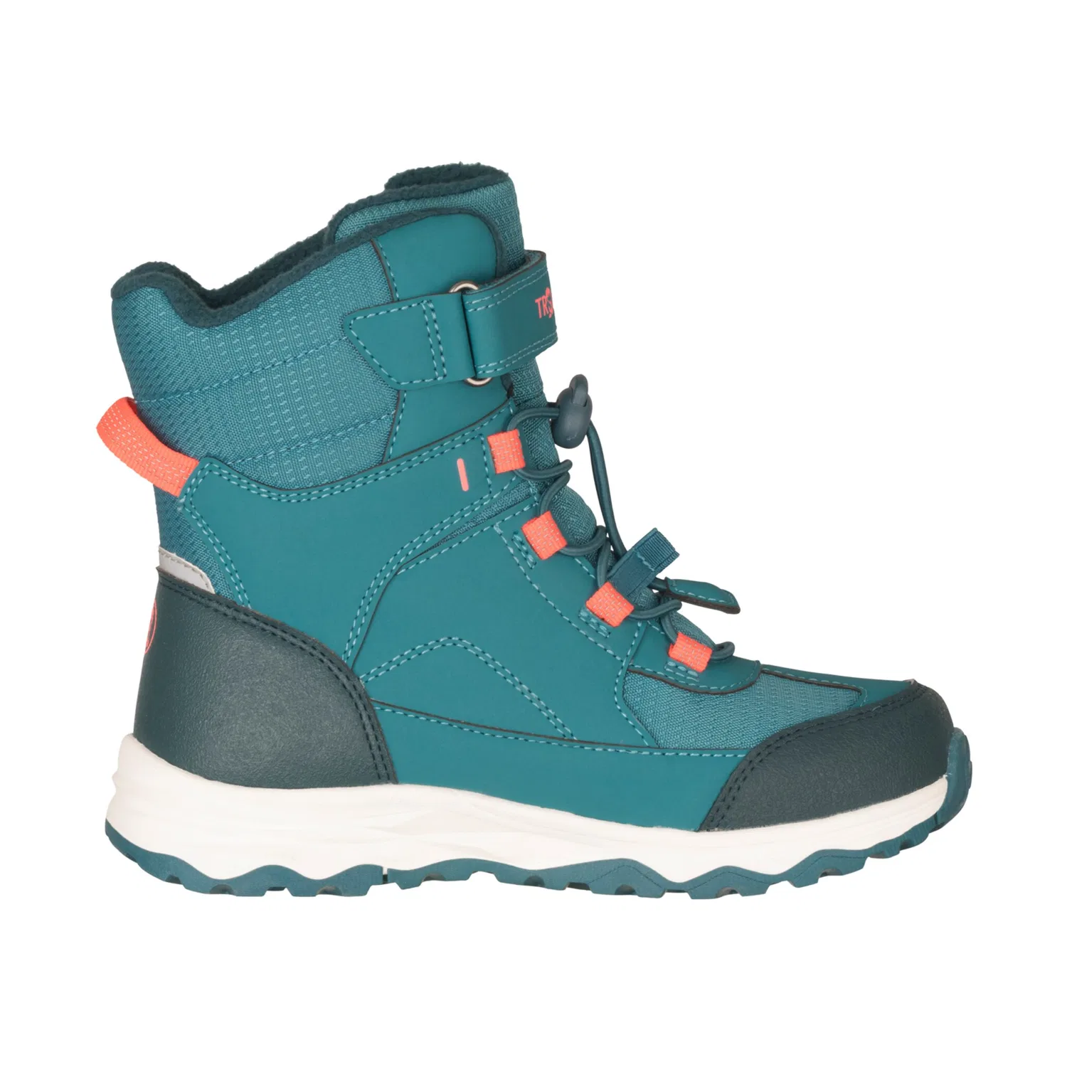 Детские зимние ботинки снегозащитные TROLLKIDS, dusty teal/coral pink/midnight petrol — фото 3