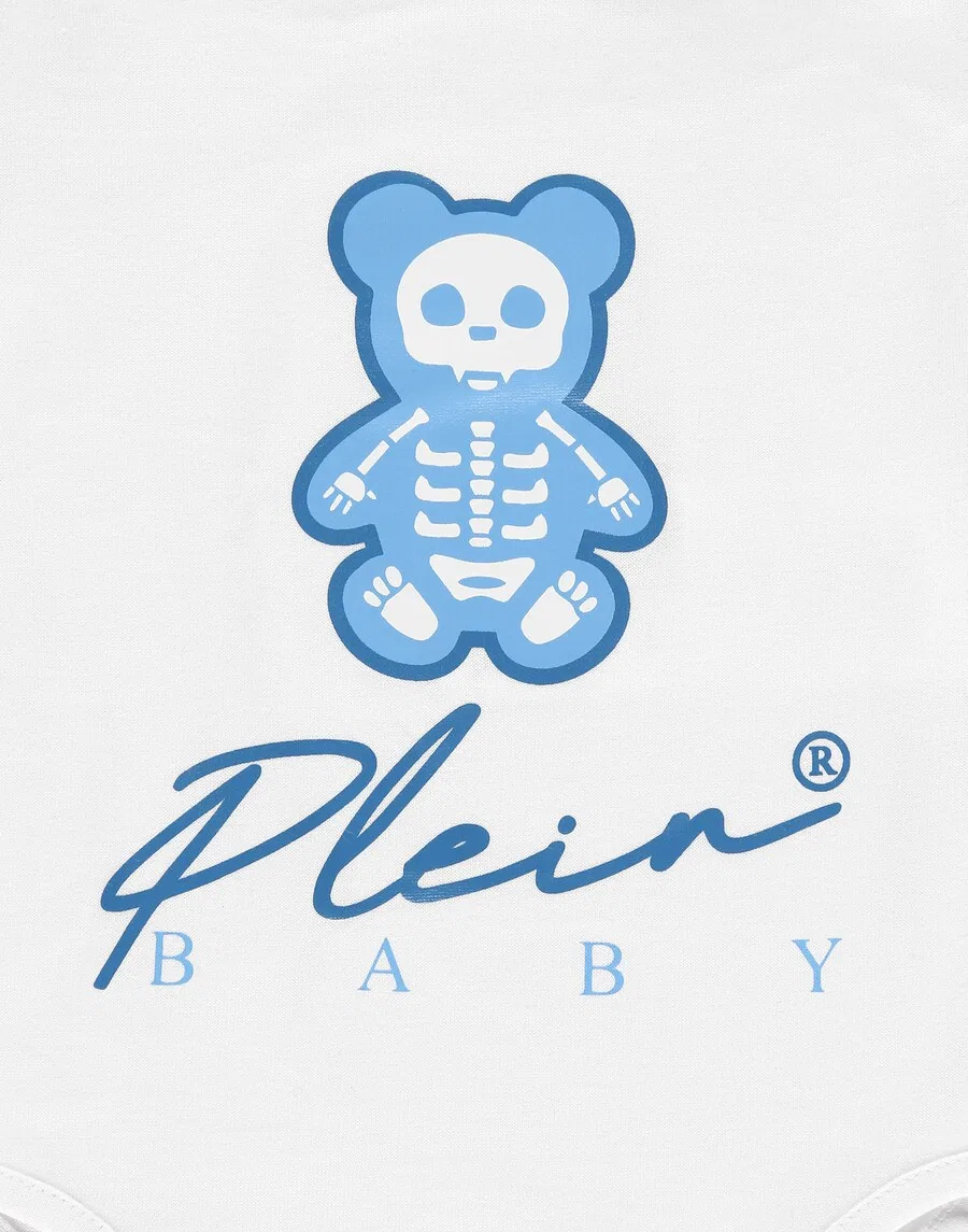 Комбинезон/боди Philipp Plein синего, светло-голубого и белого цветов — фото 3