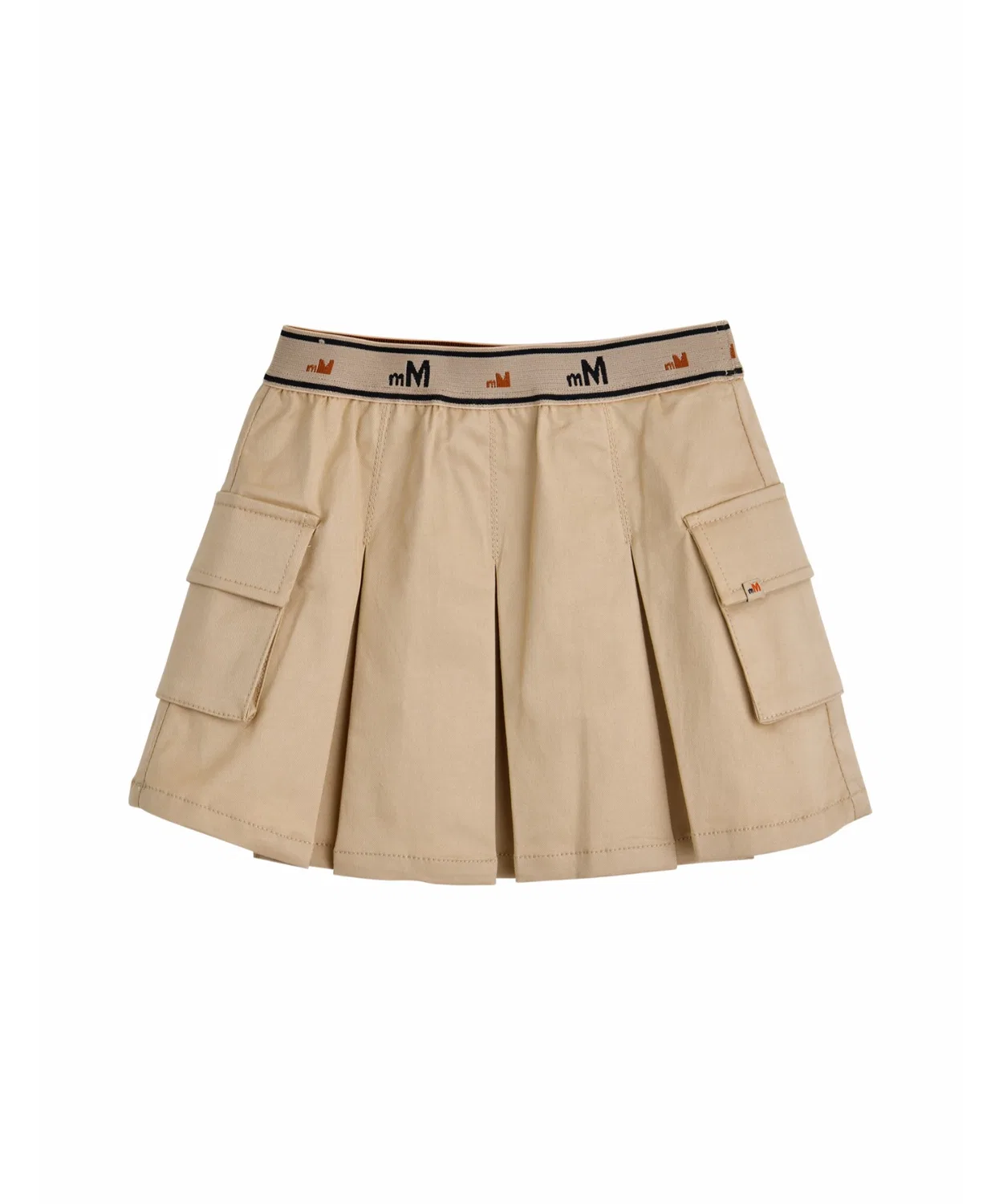 Детская плиссированная юбка с карго-карманами Elvan Cargo Skirt moimoln, Бежевый