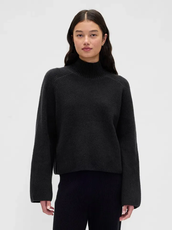 Женская водолазка свободного кроя GAP, Black