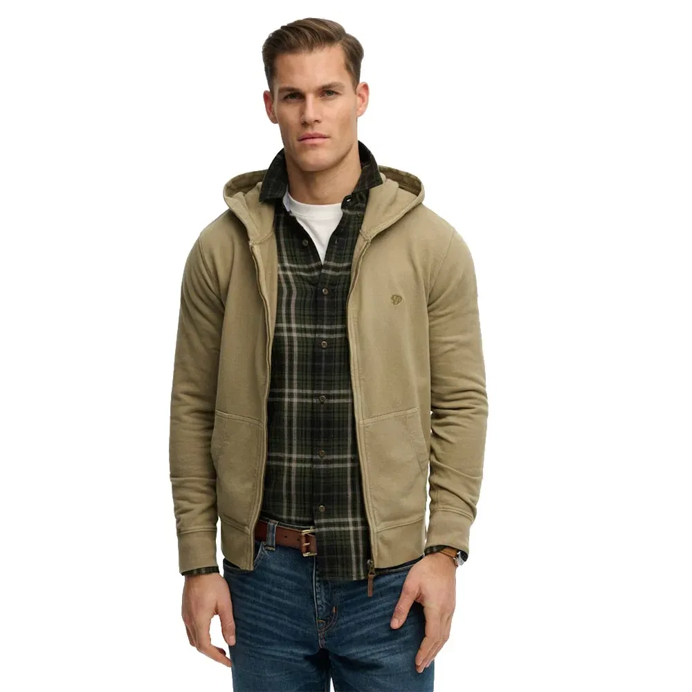 Худи на молнии Superdry Classic Essential, коричневый
