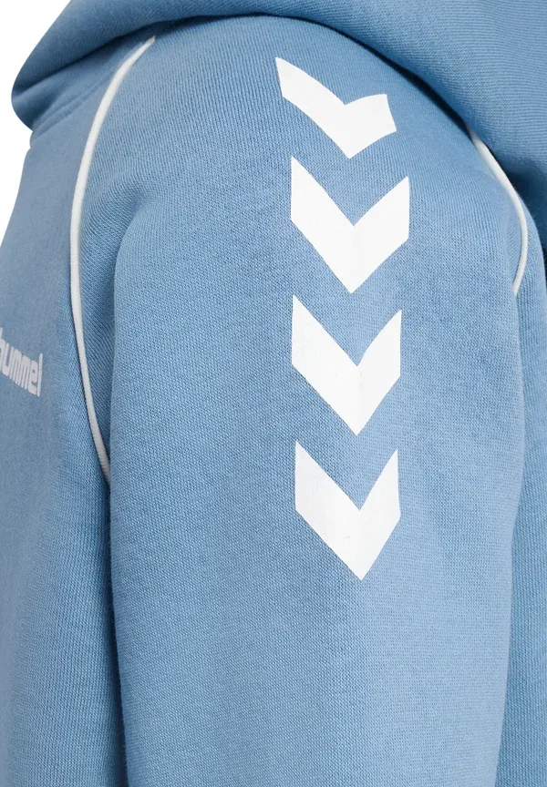 Толстовка Hmljr с шевронным рисунком, свободная, унисекс - худи Hummel, выцветший деним — фото 3