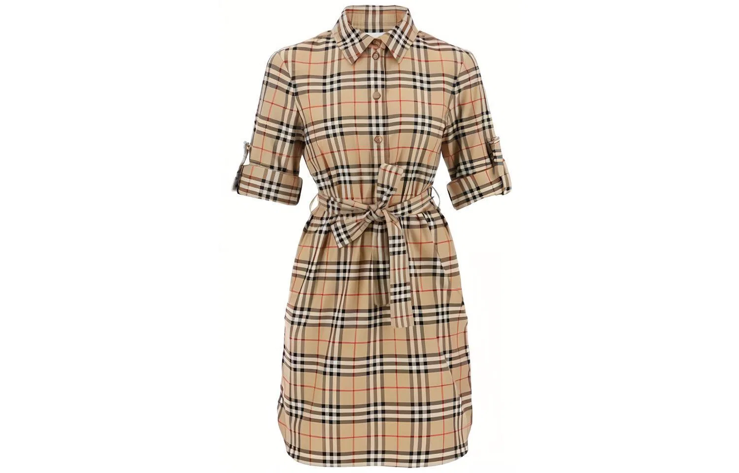 Женское платье с длинным рукавом SS23 Long Sleeved Dress Burberry, Beige — фото 3