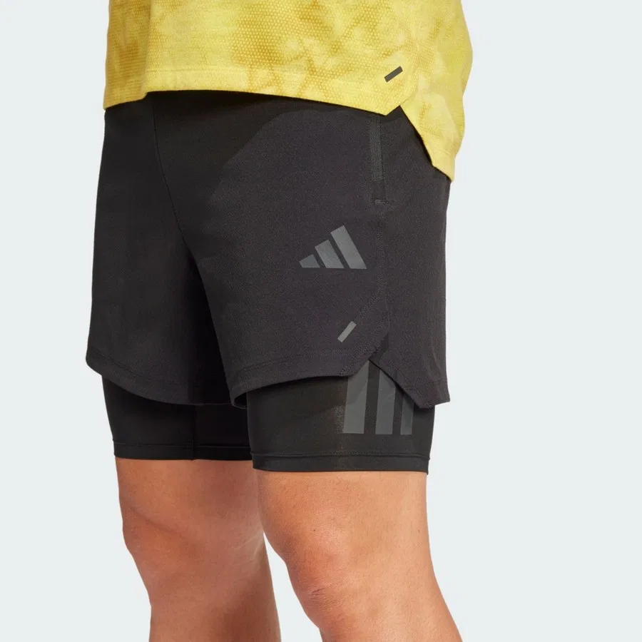 Спортивные шорты 2-в-1 с леггинсами PrimeLift, adidas, Черный — фото 4