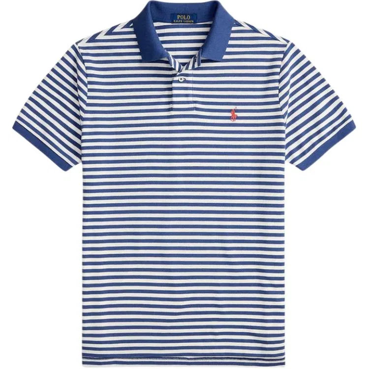Футболка поло стандартная мужская Polo Ralph Lauren, White Blue