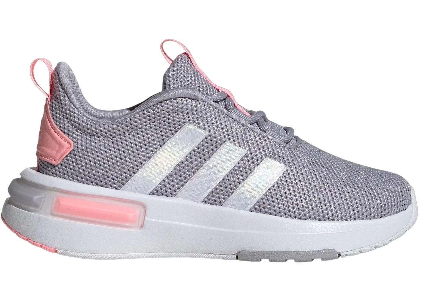 Детские кроссовки для мальчиков с амортизацией Adidas Racer TR23, Glory Grey Iridescent Pink Spark