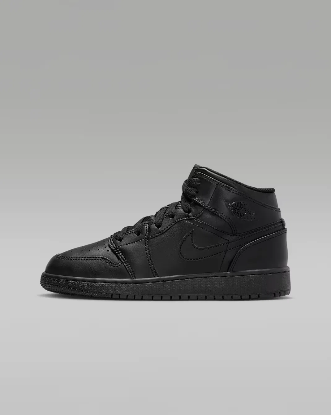 Кроссовки для детей постарше Jordan 1 Mid, Black/Black/Black