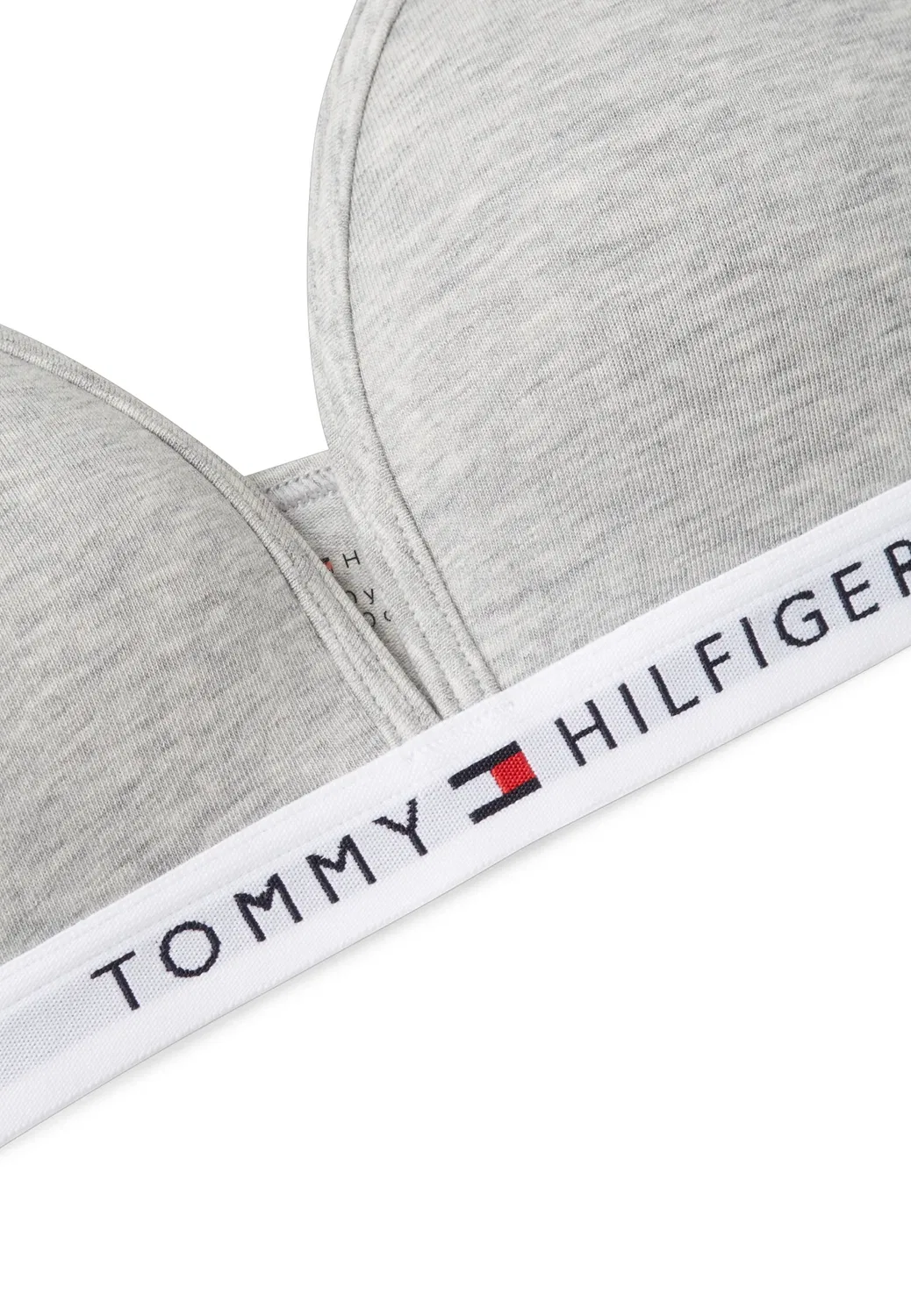 Фиксированный поролоновый бюстгальтер-треугольник Tommy Hilfiger, Light Grey Heather — фото 3