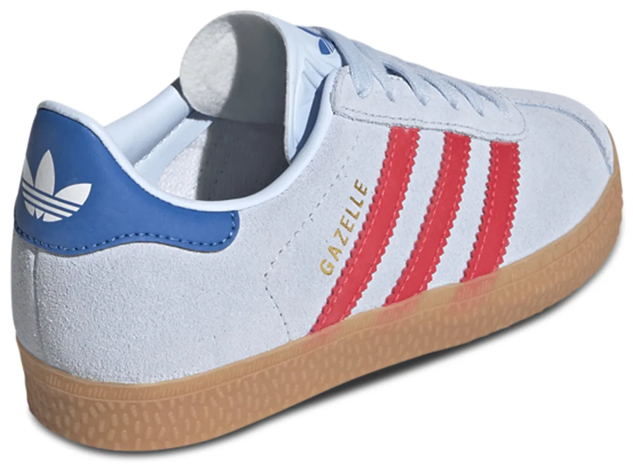 Кроссовки для мальчиков Gazelle Adidas, цвет Crystal Sky/Semi Lucid Red/Bluebird — фото 3