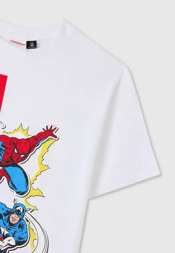 Футболка с принтом Marvel Terranova Optical White, белый — фото 3