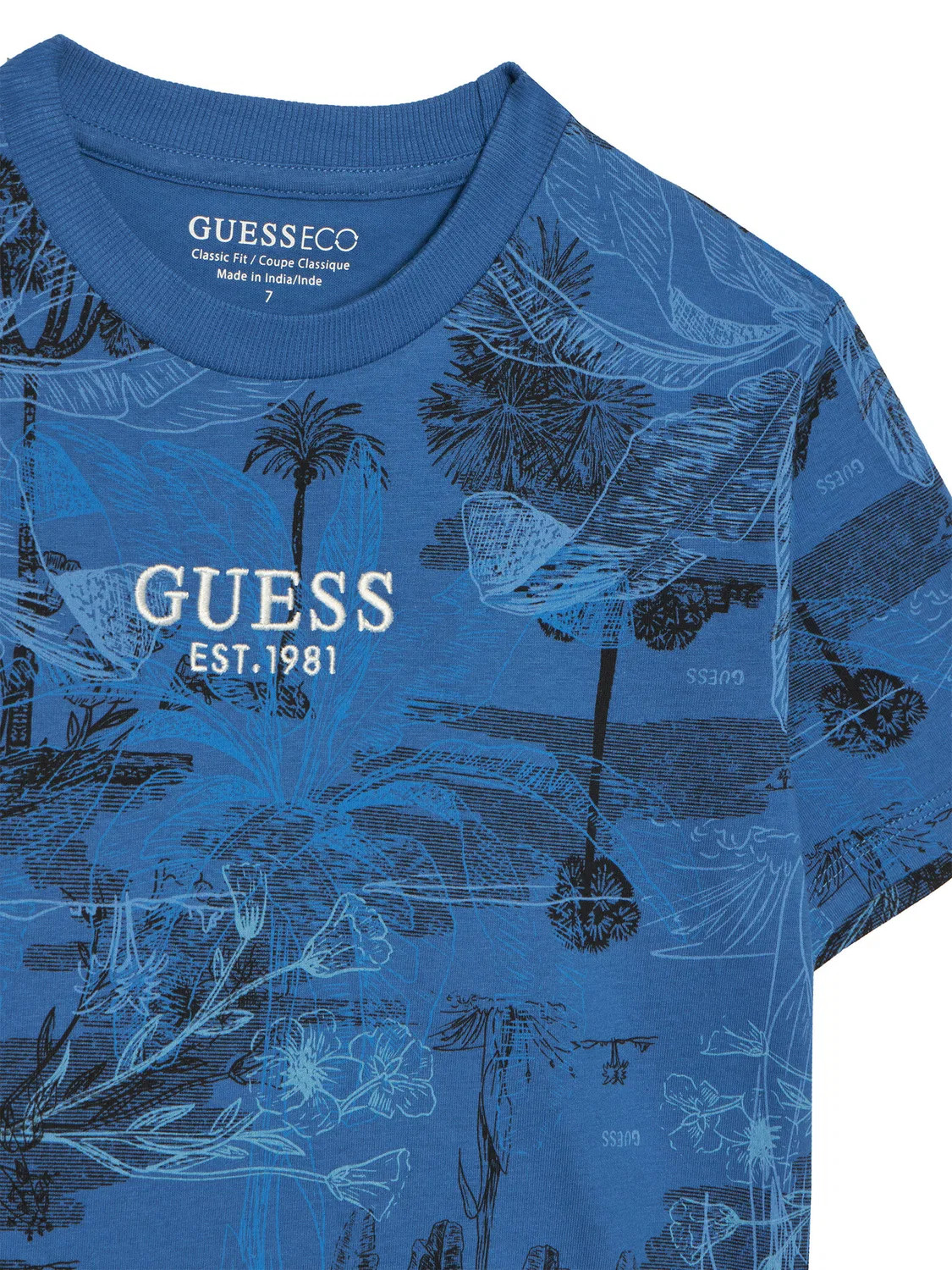 Футболка свободного кроя для мальчика Guess, синий — фото 3