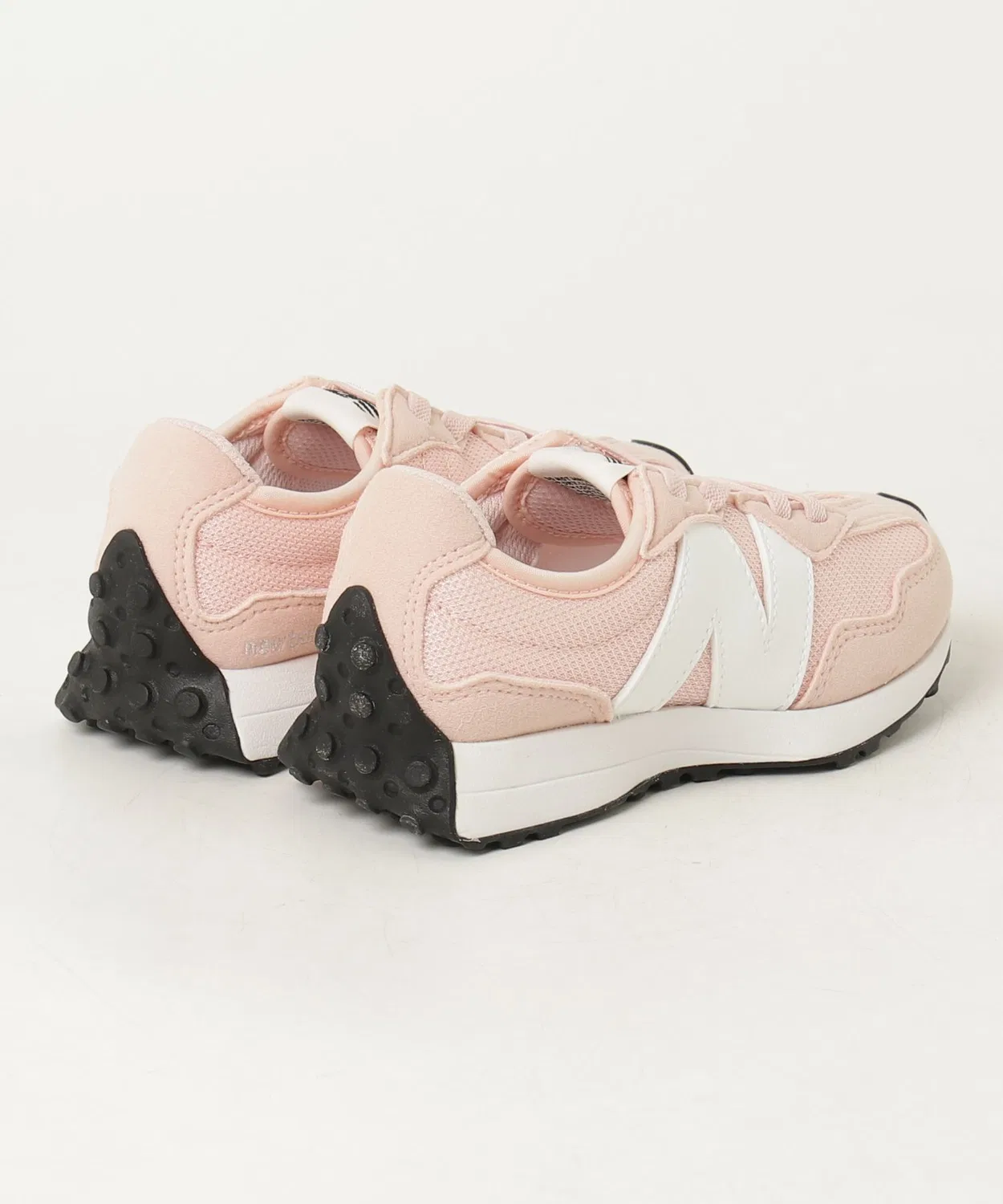 Детские кроссовки на шнуровке с моделью 327 Bungee Lace New Balance, Pink — фото 3