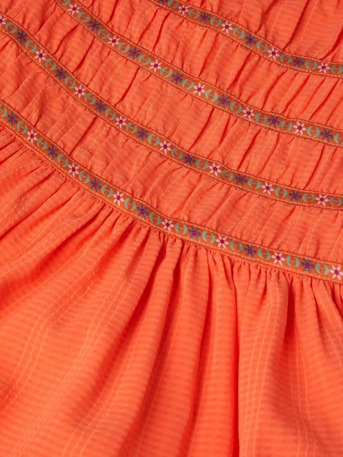 Платье с цветочной вышивкой Monsoon Orange, оранжевое — фото 2