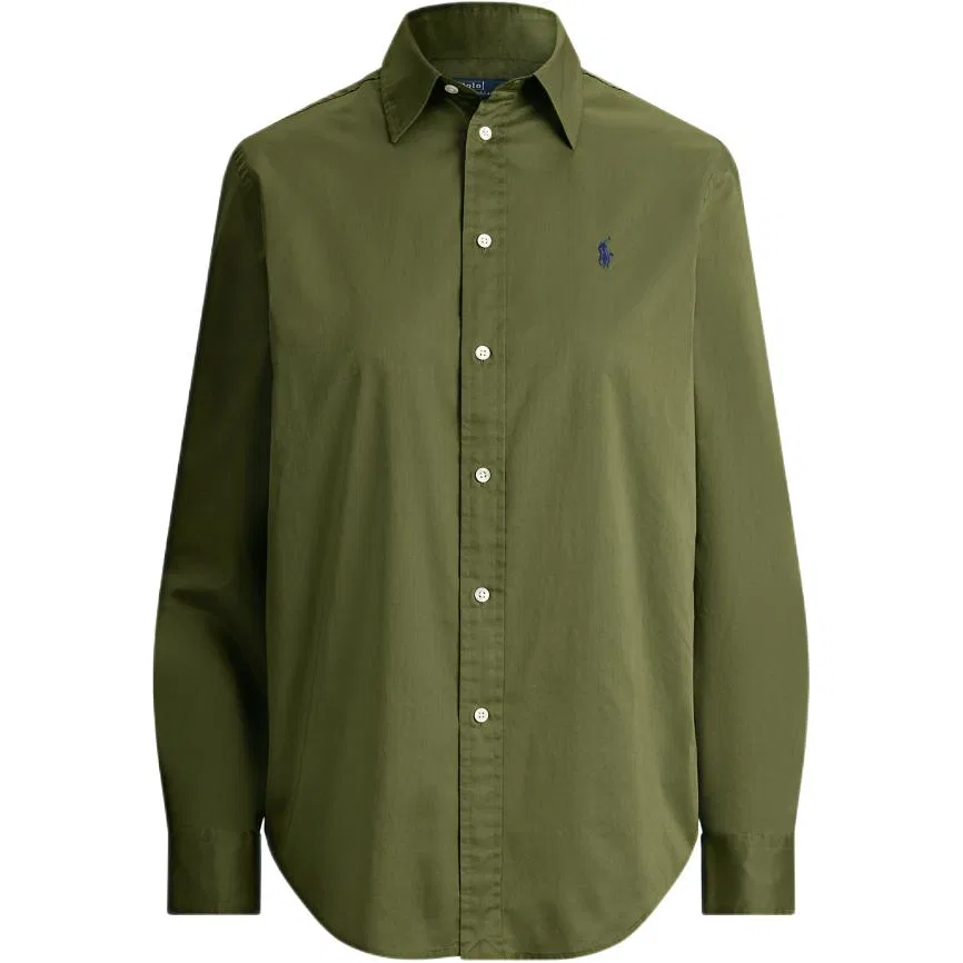 Женская рубашка-поло с воротником Polo Ralph Lauren, Dark Olive Green