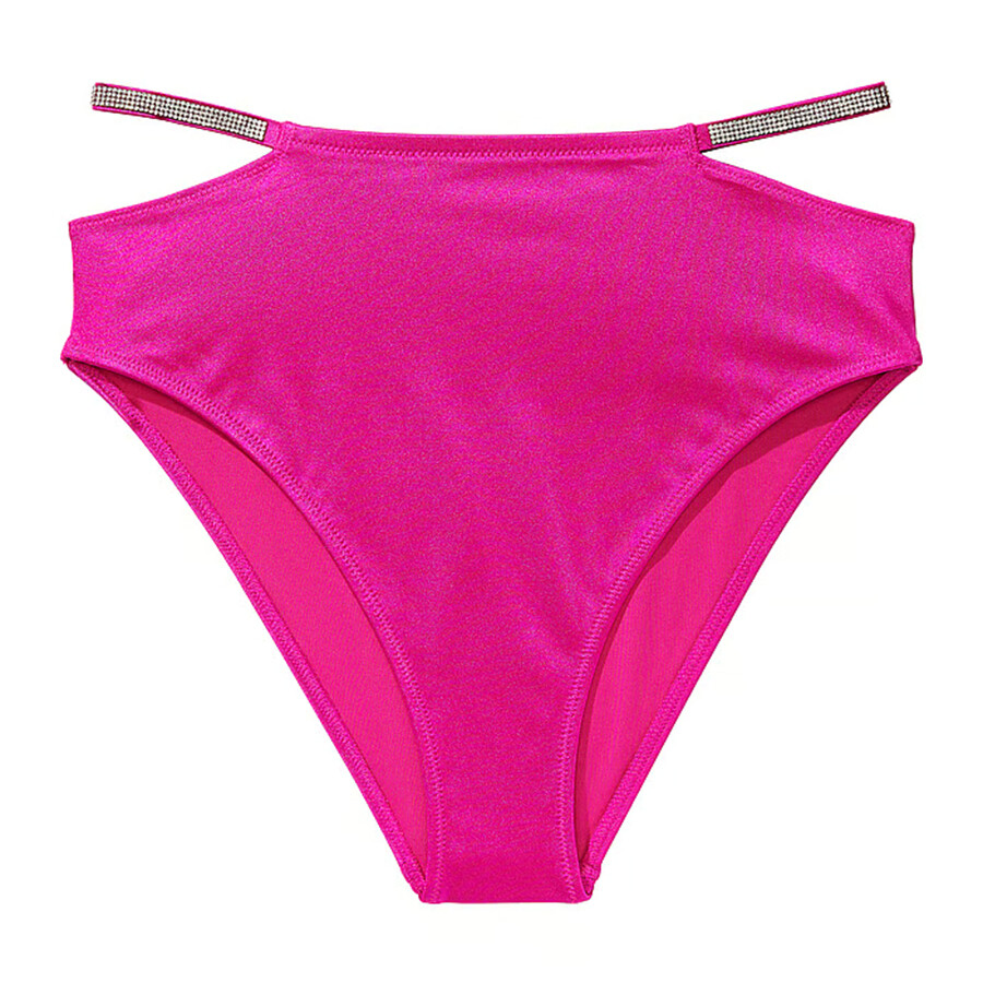 

Плавки бикини Victoria's Secret Swim Shine Strap High-Waist Cheeky, малиновый, Розовый, Плавки бикини Victoria's Secret Swim Shine Strap High-Waist Cheeky, малиновый