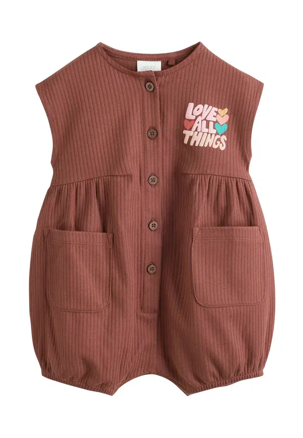 Комбинезон хлопковый Regular fit Next, Brown Seminal Printed, коричневый