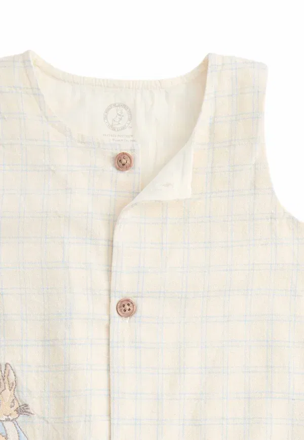 Комплект из комбинезона и боди с животными Peter Rabbit Marks & Spencer, cream mix — фото 4