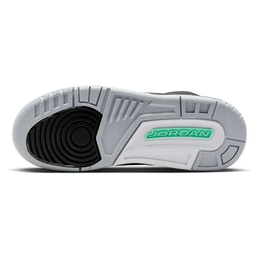 Кроссовки с кожаным верхом Air Jordan 3 Retro GS Green Glow Nike, Черный — фото 2