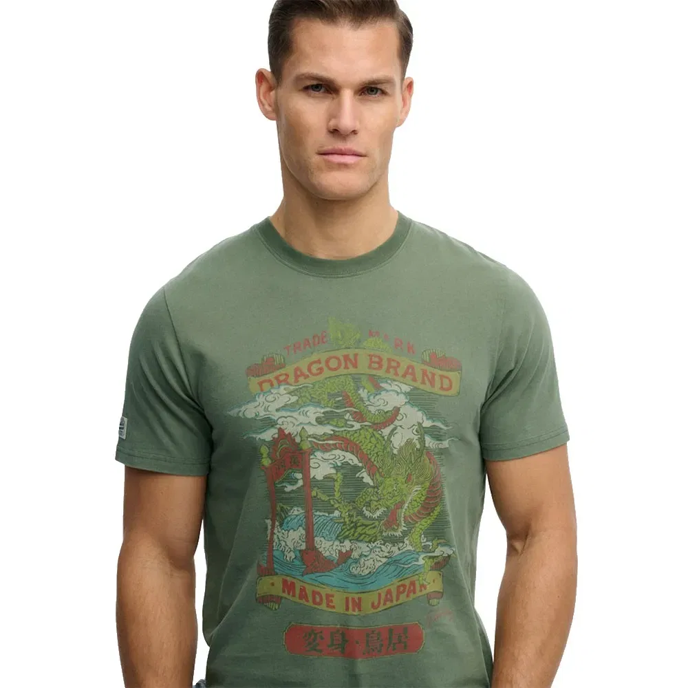 Футболка Superdry Tokyo Relaxed Fit, зеленый — фото 4