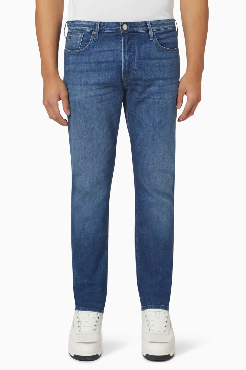 Джинсы слим синие Emporio Armani, синий