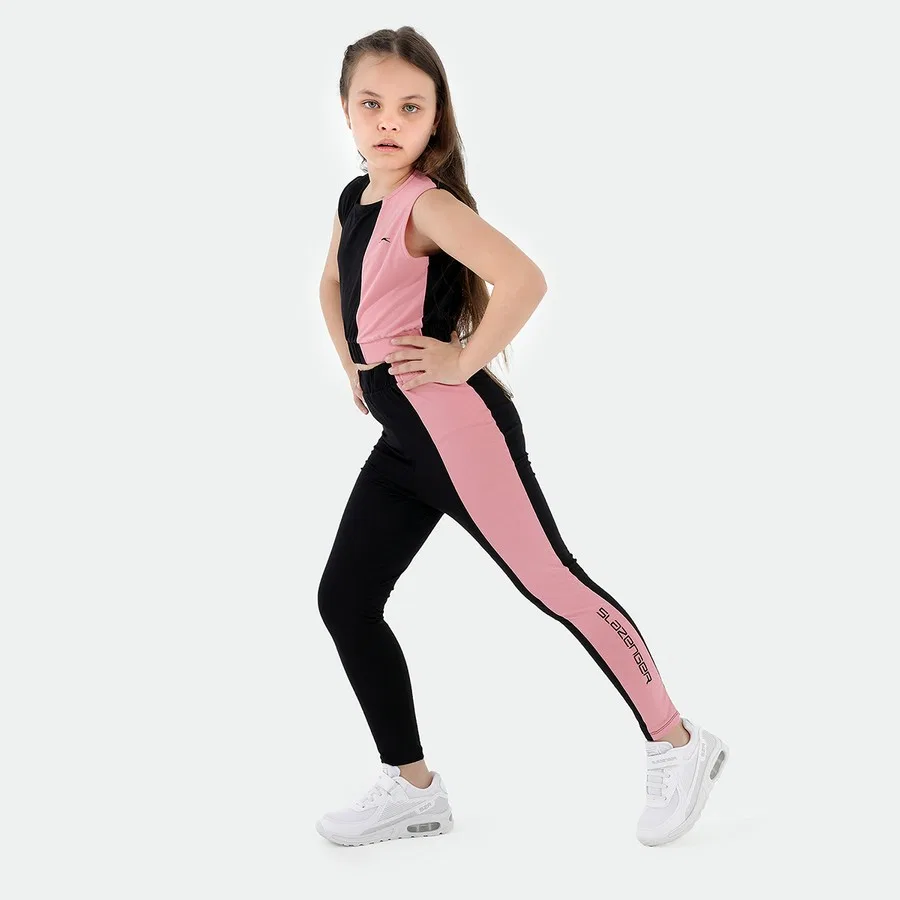 Комплект из футболки и леггинсов с принтом DIMAS Slazenger, Черный