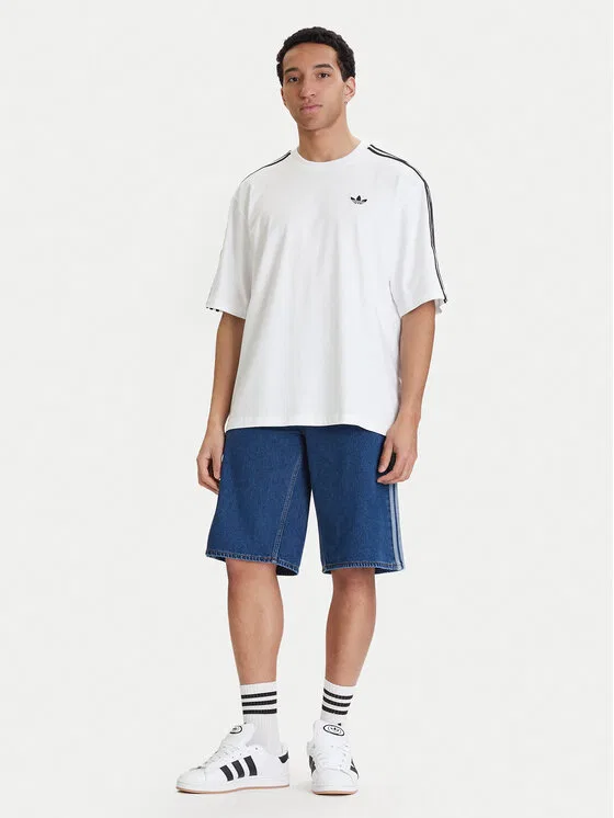 Футболка oversize adicolor 3-Stripes Adidas, белый — фото 2
