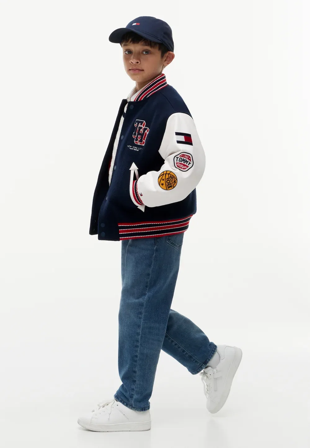 Унисекс куртка в университетском стиле - легкая куртка Tommy Hilfiger, Dark Blue — фото 2