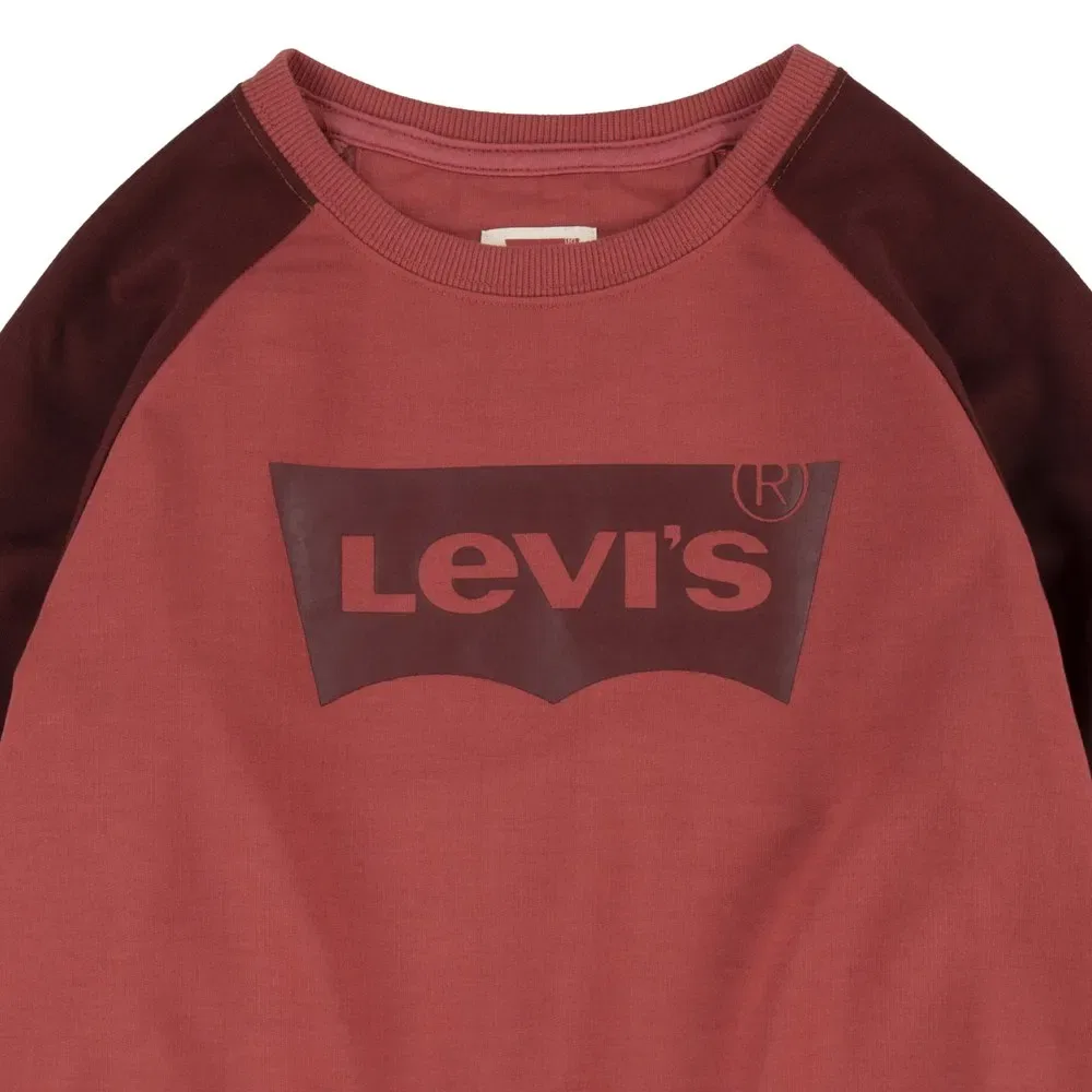 Свитшот реглан Levi's Raglan Batwing Crew, красный — фото 3