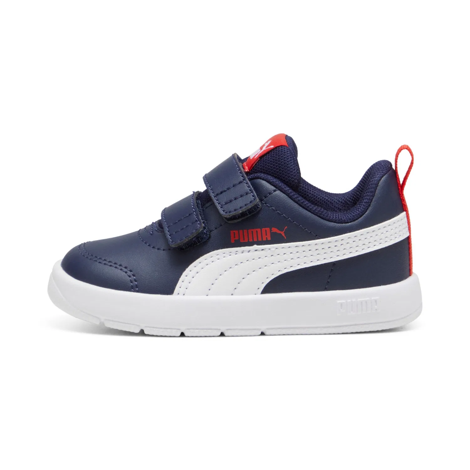 Детские кроссовки для активных игр Courtflex v3 PUMA, Navy/White/Red — фото 2