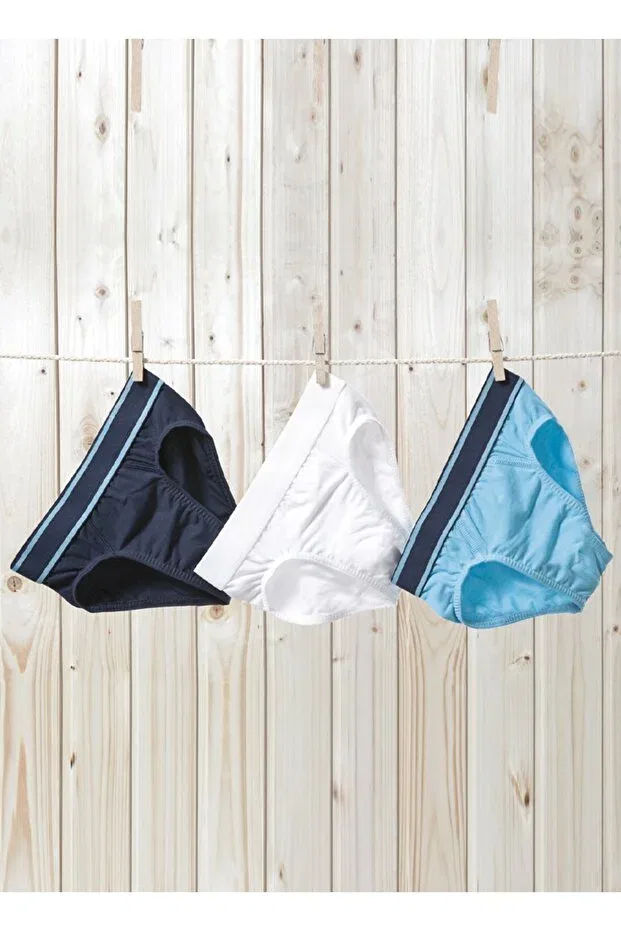 Детское белье для мальчиков хлопковое комплект Organic cotton children's triple panties 9394 Blackspade, Mixed